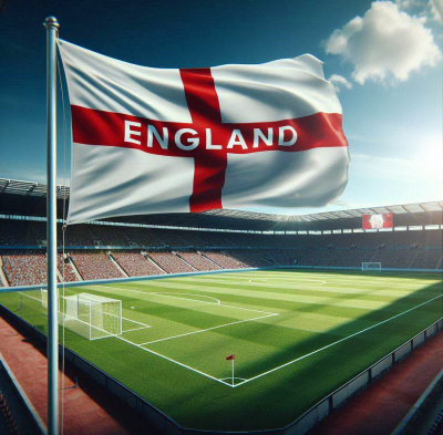 England Flag with Stadium