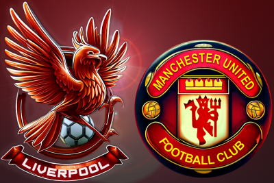 Liverpool + Man United Logos